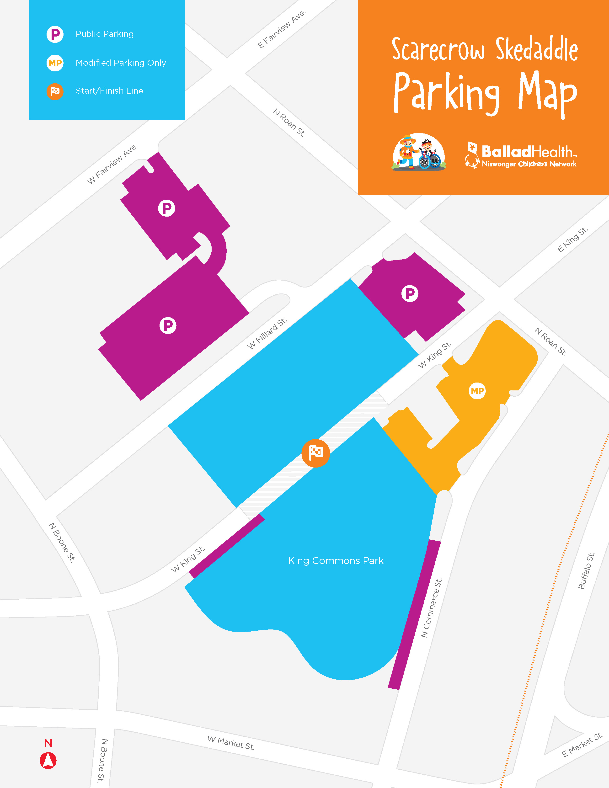 Health System Event Parking Map