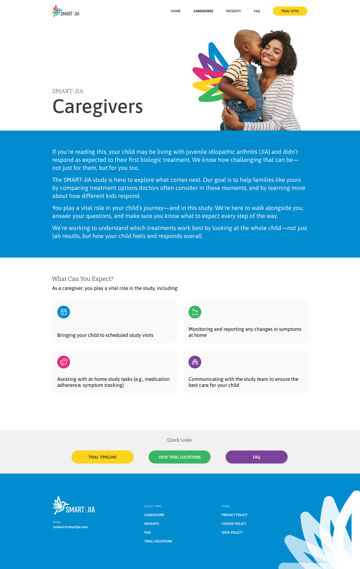Caregiver Landing Page